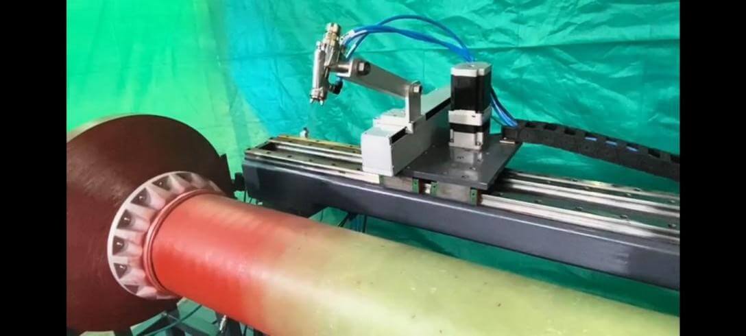 Automatic Tube/Pipe Painting Machine with Spray Gun Arrangement