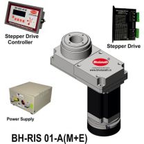 BH-RIS 01-A(M+E) ROTARY INDEXING SYSTEM DIMENSION 150MM X 78MM WITH BRAKE STEPPER MOTOR, STEPPER DRIVE, POWERSUPPLY & CONTROLLER