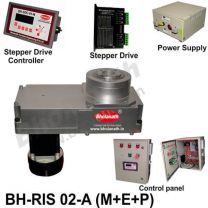 BH-RIS 02-A(M+E+P) ROTARY INDEXING SYSTEM DIMENSION 330MM X 170MM WITH BRAKE STEPPER MOTOR, STEPPER DRIVE, POWERSUPPLY, CONTROLLER & CONTROL PANEL