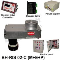 BH-RIS 02-C(M+E+P) ROTARY INDEXING SYSTEM DIMENSION 330MM X 170MM WITH BRAKE STEPPER MOTOR, STEPPER DRIVE, POWERSUPPLY, CONTROLLER & CONTROL PANEL