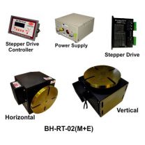 BH-RT 02 (M+E) ROTARY TABLE WITH HELICAL WORM GEARED BRAKE STEPPER MOTOR, STEPPER DRIVE, POWERSUPPLY & CONTROLLER