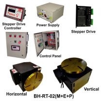 BH-RT 02 (M+E+P) ROTARY TABLE WITH HELICAL WORM GEARED BRAKE STEPPER MOTOR, STEPPER DRIVE, POWERSUPPLY, CONTROLLER & CONTROL PANEL