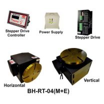 BH-RT 04 (M+E) ROTARY TABLE WITH HELICAL WORM GEARED BRAKE STEPPER MOTOR, STEPPER DRIVE, POWERSUPPLY & CONTROLLER