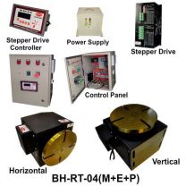 BH-RT 04 (M+E+P) ROTARY TABLE WITH HELICAL WORM GEARED BRAKE STEPPER MOTOR, STEPPER DRIVE, POWERSUPPLY, CONTROLLER & CONTROL PANEL
