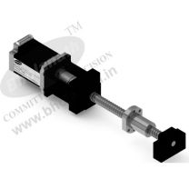 31 kg cm CAPTIVE BALL SCREW LINEAR ACTUATOR STEPPER MOTOR (4 Amp Motor) PITCH M16x05 WITH 300 MM BALL SCREW 