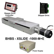 HEAVY LOAD LINEAR  BALL SCREW SLIDE 1000 MM WITH STEPPER MOTOR, STEPPER DRIVE, POWERSUPPLY & CONTROLLER
