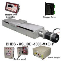 HEAVY LOAD LINEAR BALL SCREW SLIDE 1000 MM WITH STEPPER MOTOR, STEPPER DRIVE, POWERSUPPLY, CONTROLLER & CONTROL PANEL