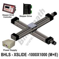 LINEAR XY LEAD SCREW SLIDES 1000X1000 MM WITH STEPPER MOTORS, STEPPER DRIVES, POWERSUPPLY & CONTROLLER